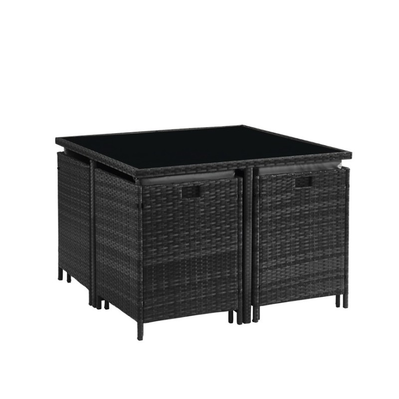 CARIOCA2 Salon de jardin noir