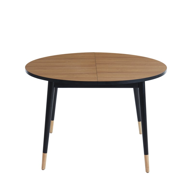 Table Extensible CAVALLO Bois et Noir L120-150cm