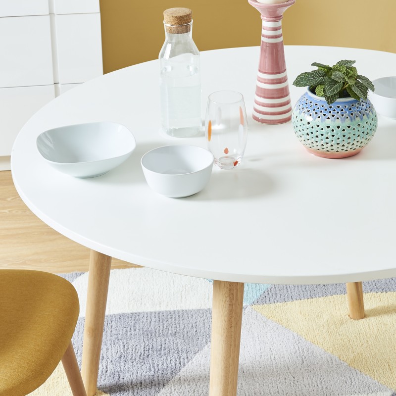 Table à Manger ORATELLOLaqué Blanc L120cm