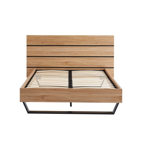 FELIX12 lit en bois 180 cmpieds en métal Mélaminé