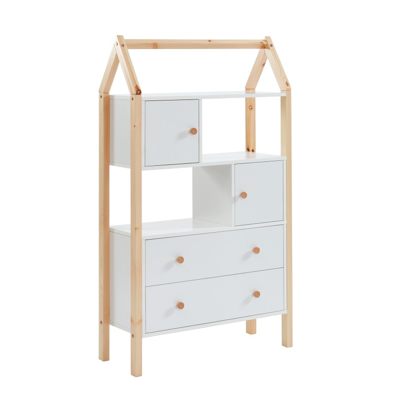 Commode TINY blanc 2 portes 2 tiroirs