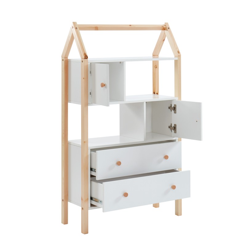 Commode TINY blanc 2 portes 2 tiroirs
