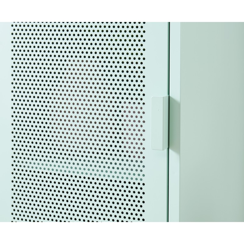 PANTONE Vestiaire en métal Vert Menthe 2 portes, 2 étagères