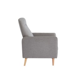 Fauteuil JOSEPH tissu gris inclinable