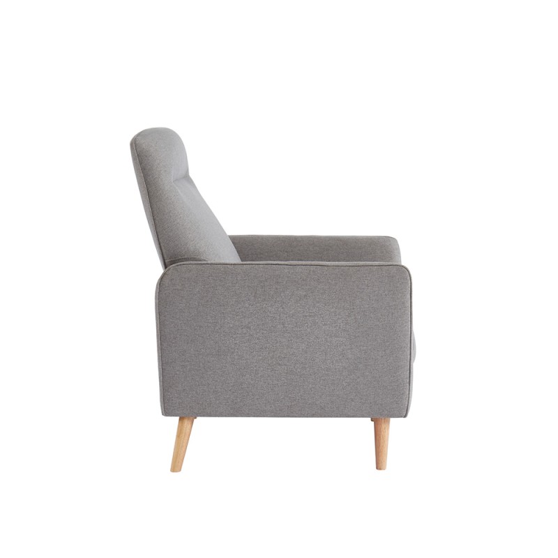 Fauteuil JOSEPH tissu gris inclinable