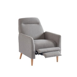 Fauteuil JOSEPH tissu gris inclinable