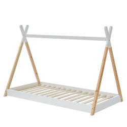 Lit enfant tipi TINY Bois Massif de pin naturel 90x190cm