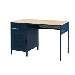 Bureau PANTONE Bleu nuit en métal 1 porte et 1 tiroir L120cm