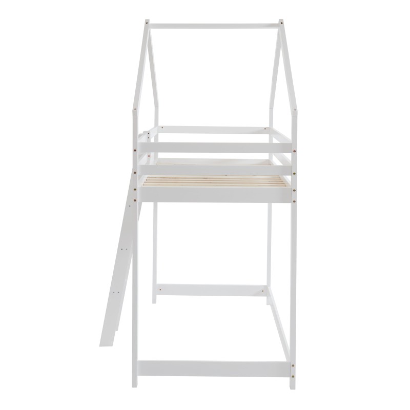Lit mezzanine TINYbois massif de pin blancmatelas 90x190