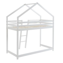 Lit mezzanine TINYbois massif de pin blancmatelas 90x190