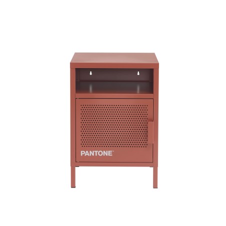 Table de chevet PANTONE métal terracotta l40cm