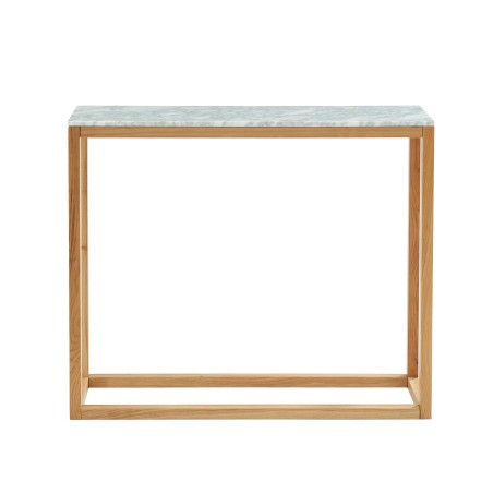 Console ANNAMarbre Pieds en Bois de Chêne Massif