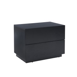 Table de chevet à led MORPHEE noire 2 tiroirs