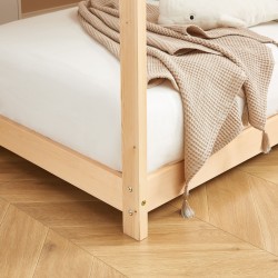 Lit tente TINY pin massif 90x190 sommier inclus