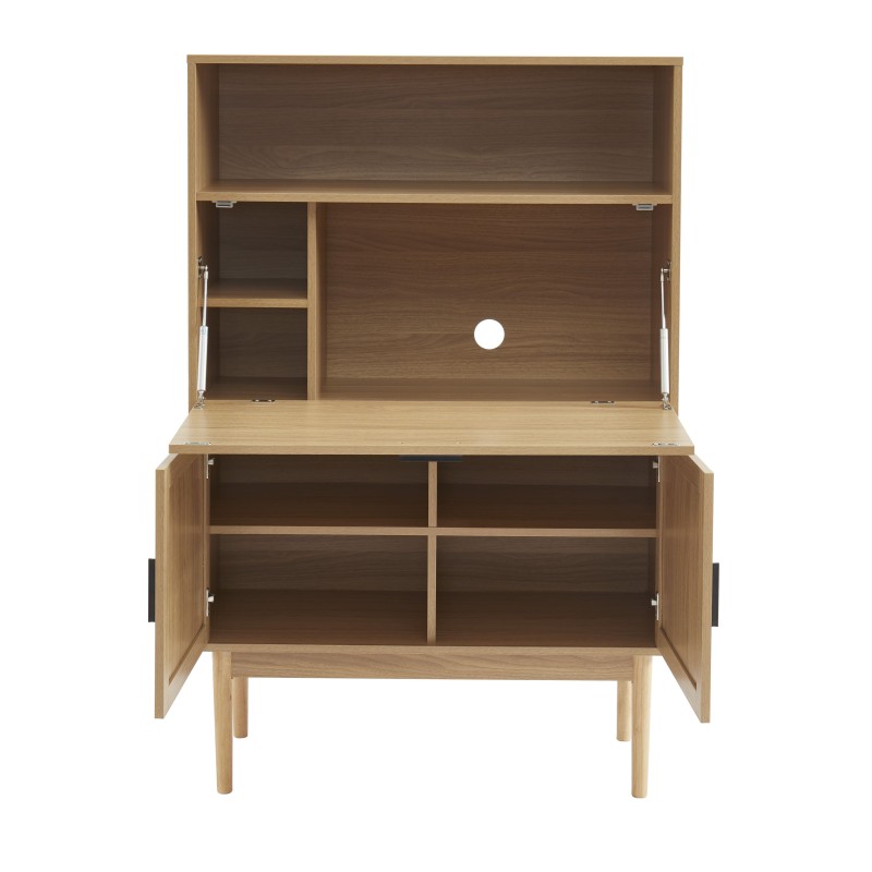 Secrétaire AMANA cannage rotin l90 cm