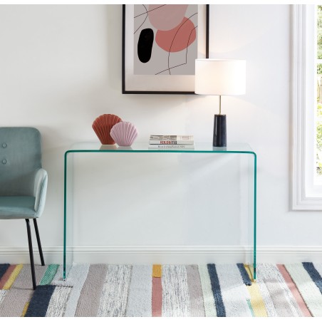 Console GINZAverre courbétransparent 110cm