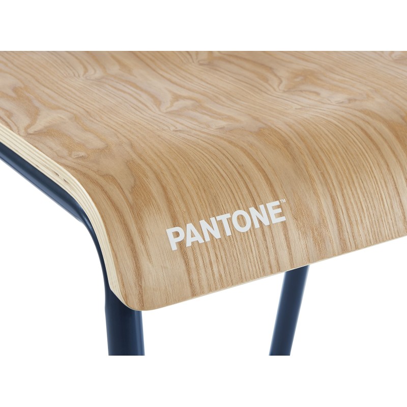 Lot de 2 chaises PANTONE bleu nuit et placage frêne