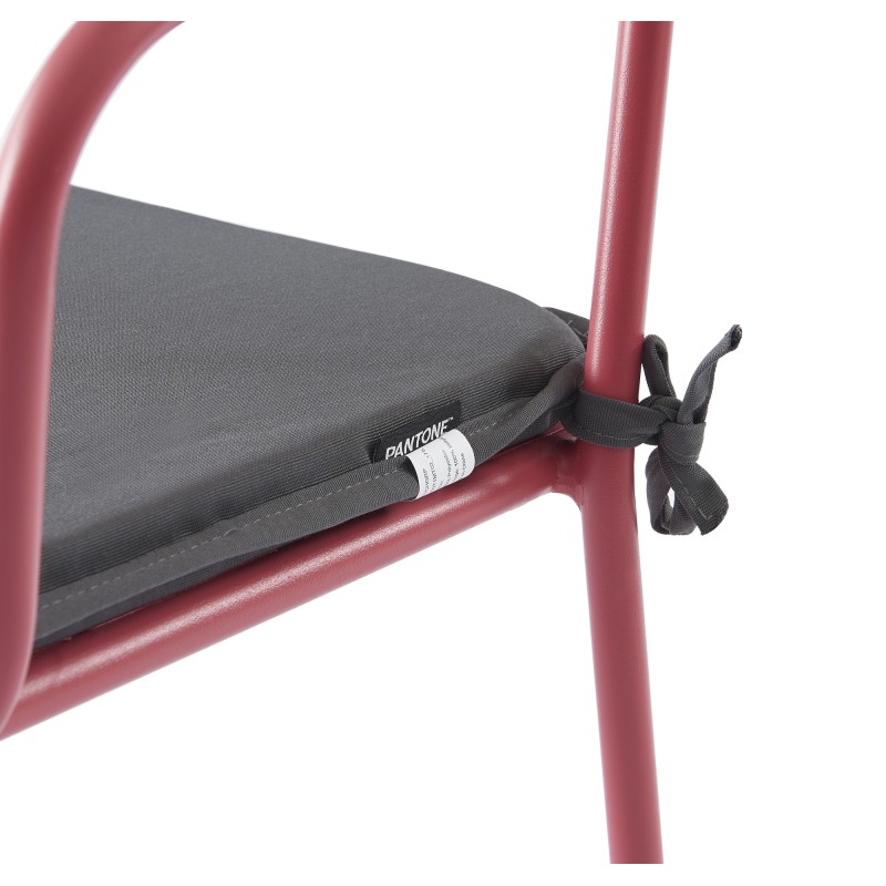 Lot de 2 chaises PANTONE en aluminium rouge indien