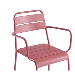 Lot de 2 chaises PANTONE en aluminium rouge indien