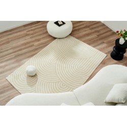Tapis OLGA crème motif arc en ciel 120x160 cm