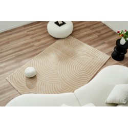 Tapis OLGA beige motif arc en ciel 80x300 cm