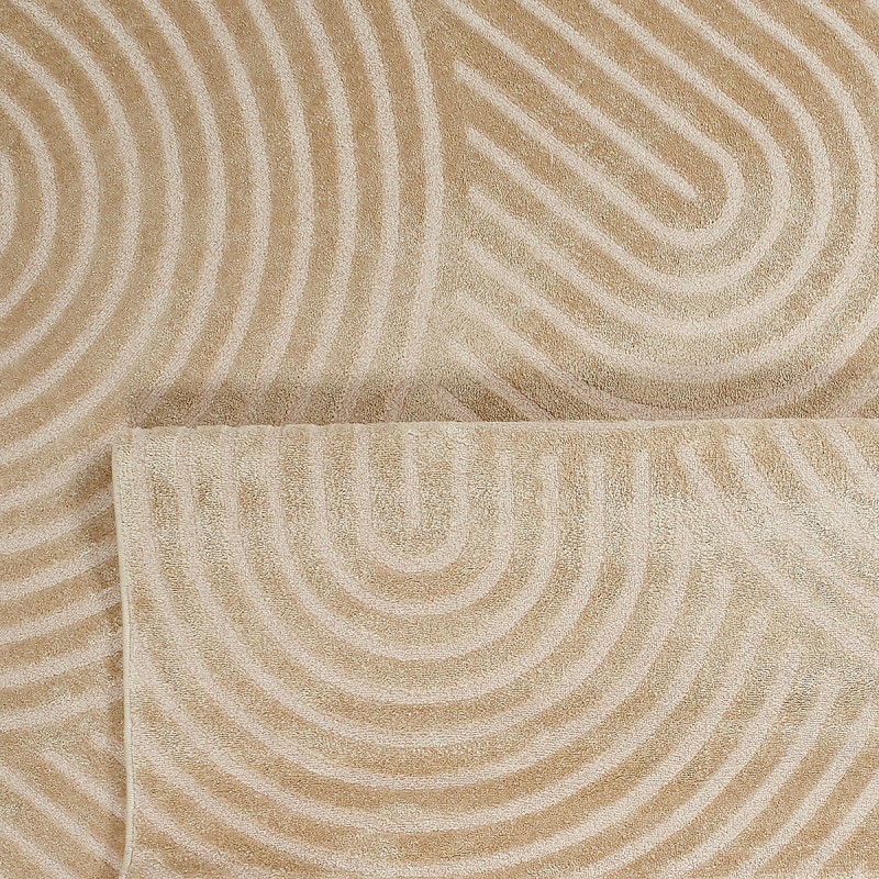 Tapis OLGA beige motif arc en ciel 80x300 cm