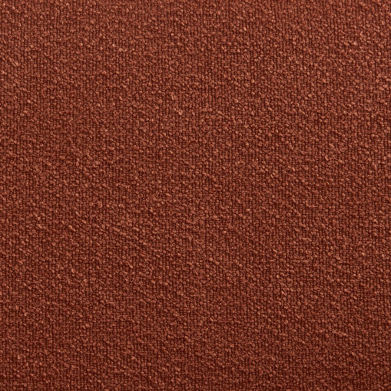 Canapé droit JADE en tissu bouclette terracotta convertible 2 places