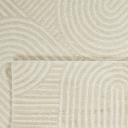 Tapis Olga crème motif en relief 120x160 cm