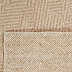 Tapis Olga beige motif linéaire 80x150 cm