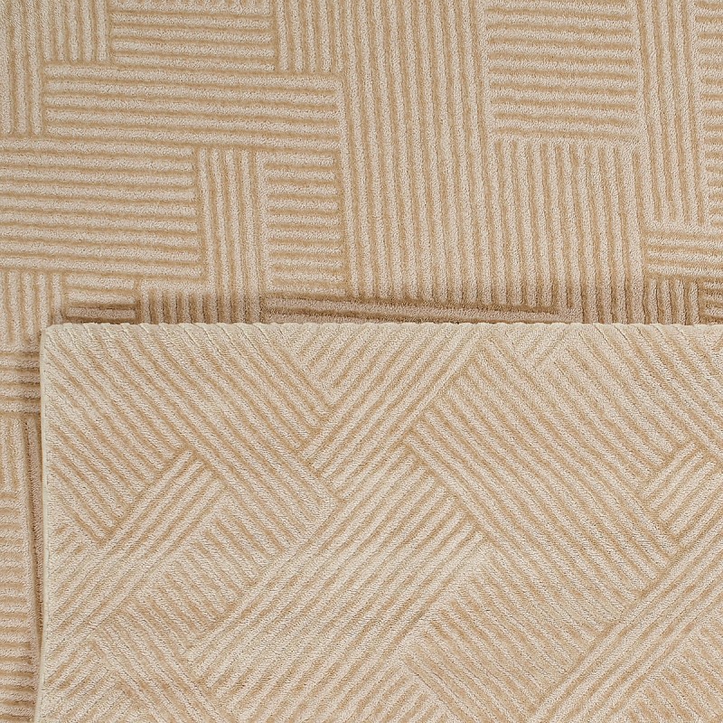 Tapis Olga beige motif linéaire 200x290 cm