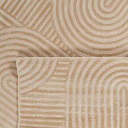 Tapis Olga beige motif en relief 80x300 cm
