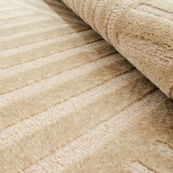 Tapis Olga beige motif en relief 80x300 cm