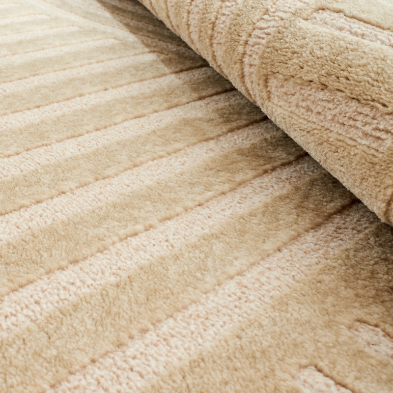 Tapis Olga beige motif en relief 200x290 cm