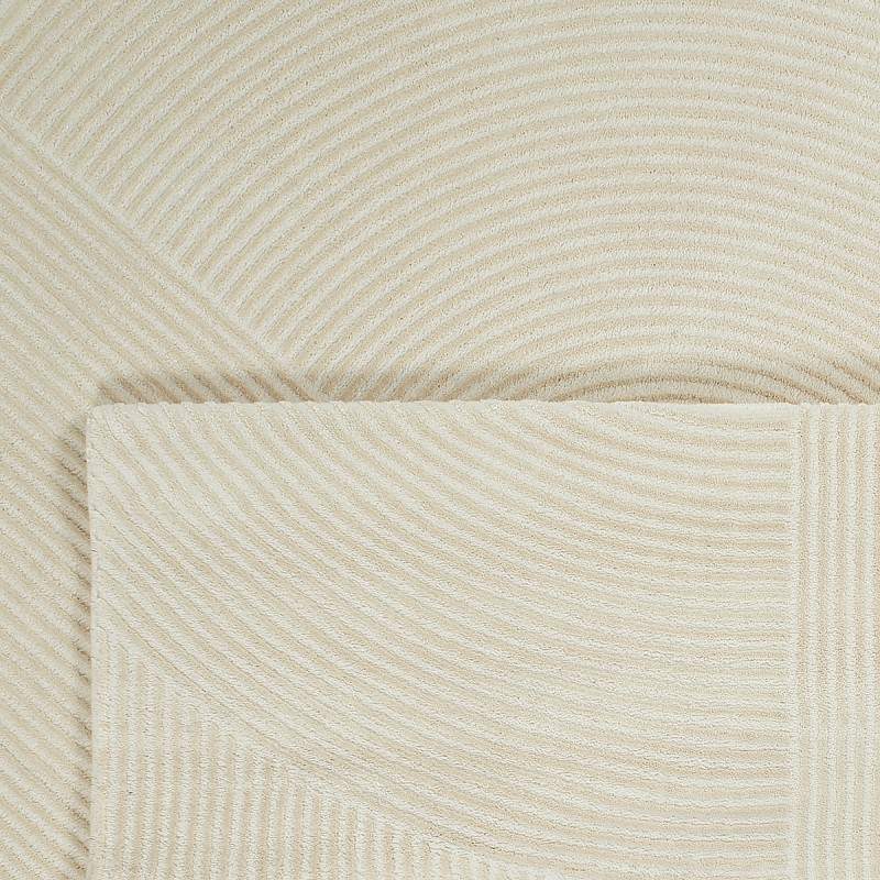 Tapis Olga crème motif géométrique 200x290 cm