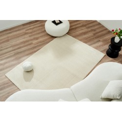 Tapis Olga crème motif géométrique 200x290 cm