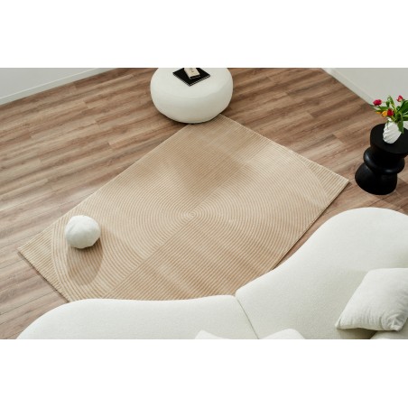 Tapis Olga beige motif géométrique 80x150 cm