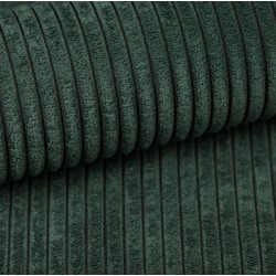 Canapé droit XL LEA convertible velours côtelé vert 5 places