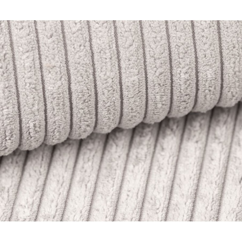 Canapé droit MIRA convertible velours côtelé beige 3places