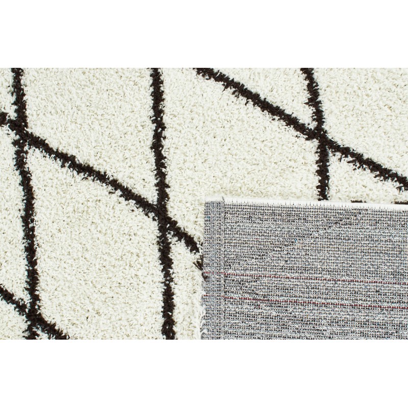 Tapis THEA crème motif losange 160x230 cm