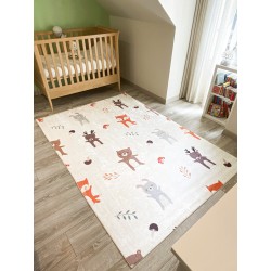 Tapis NOE crème motif animaux 160x230 cm