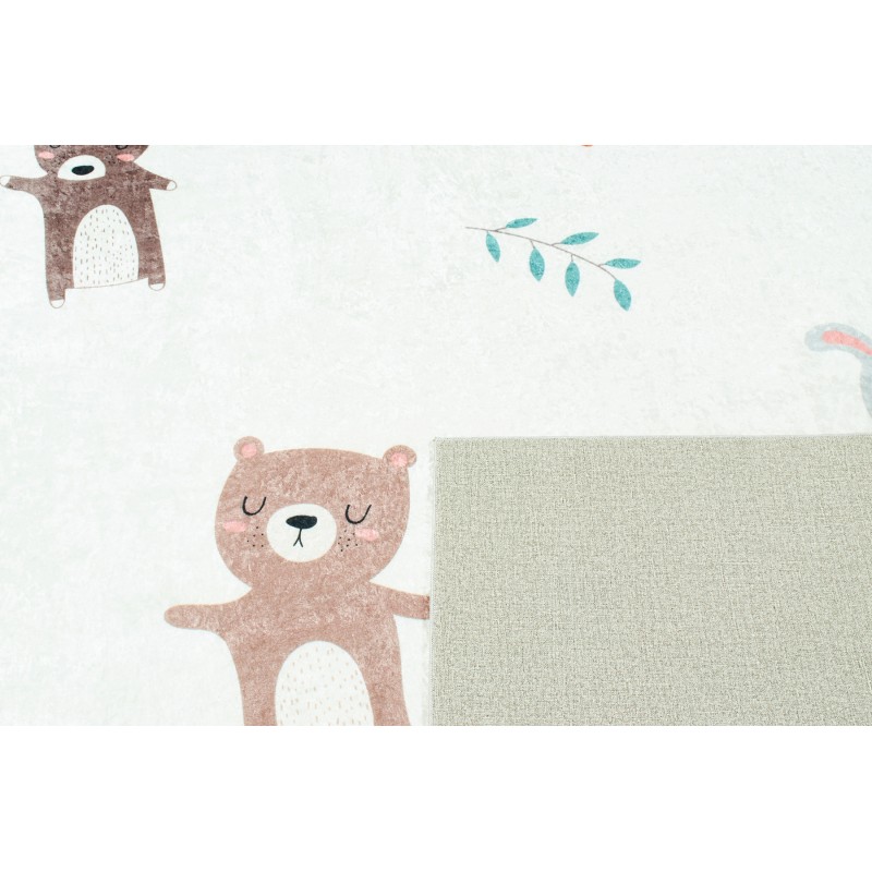 Tapis NOE crème motif animaux 80x150 cm