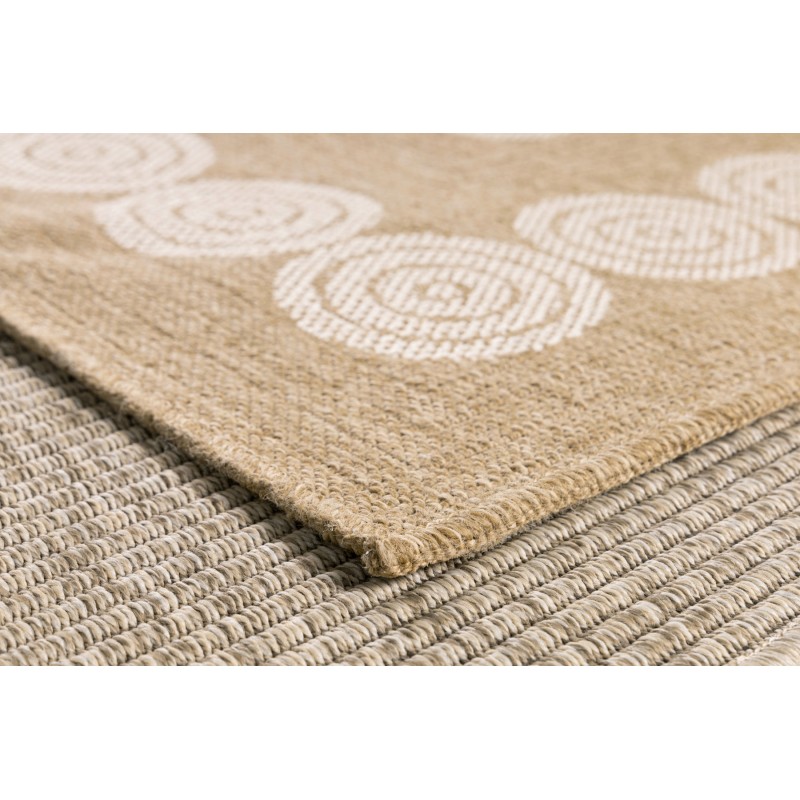 Tapis MALLORCA marron et blanc aspect jute 160x230cm