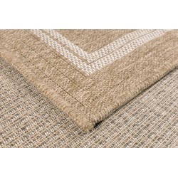 Tapis MENORCA marron et blanc aspect jute 160x230cm