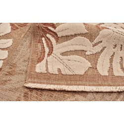 Tapis MOOREA terracotta et blanc aspect jute 120x170cm