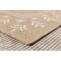 Tapis PONZA marron et blanc aspect jute 160x230cm