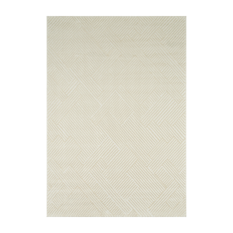 Tapis OLGA crème motif linéaire 80x300 cm