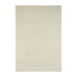 Tapis OLGA crème motif en relief 80x150 cm