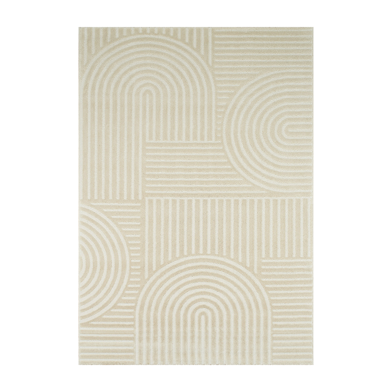 Tapis OLGA crème motif en relief 80x300 cm