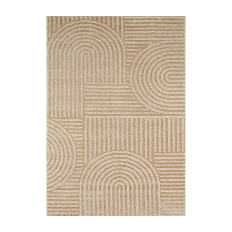 Tapis OLGA beige motif en relief 80x300 cm