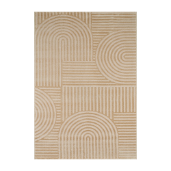 Tapis OLGA beige motif en relief 80x150 cm